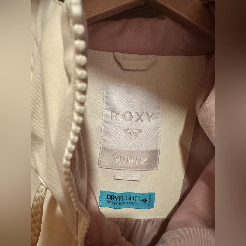 🤍 Roxy Ski snowboard Jacket - Cream and Multicolor - waterproof - Picture 9 of 16